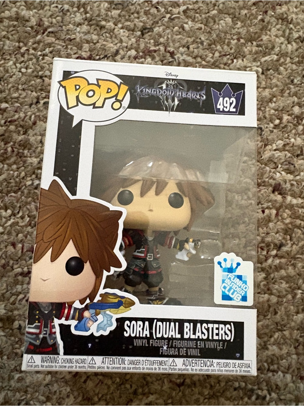Sora Kingdom Hearts Dual Blaster Funko Pop 492 Insiders Club